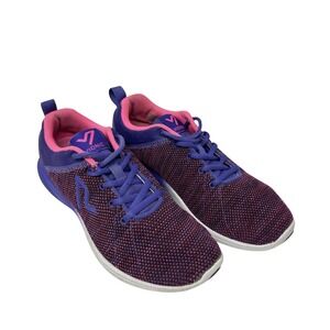 Vionic Walking Shoes Womens Size 7 Purple‎ Pink Knit Comfort Sneakers Athletic